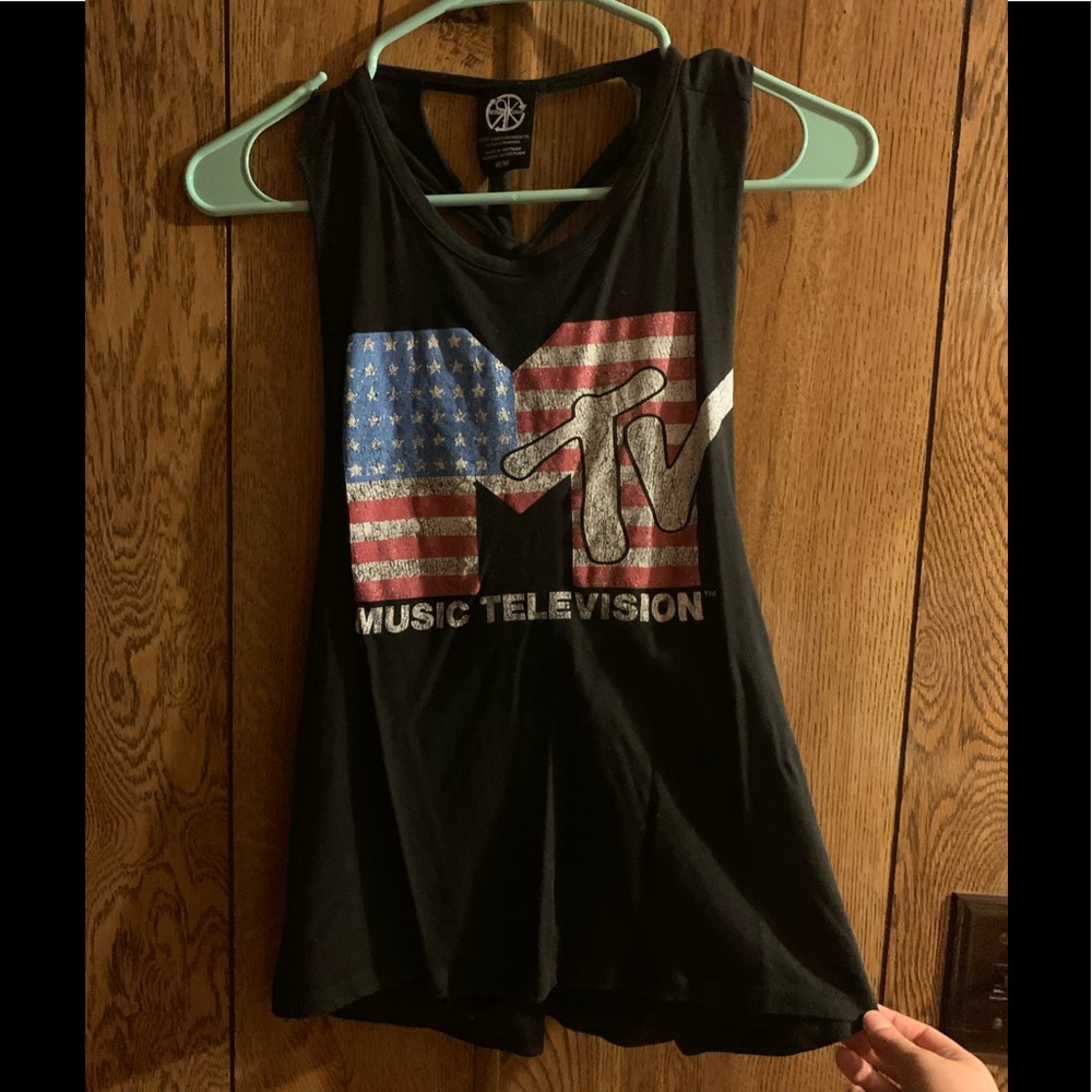 American flag MTV tank top
